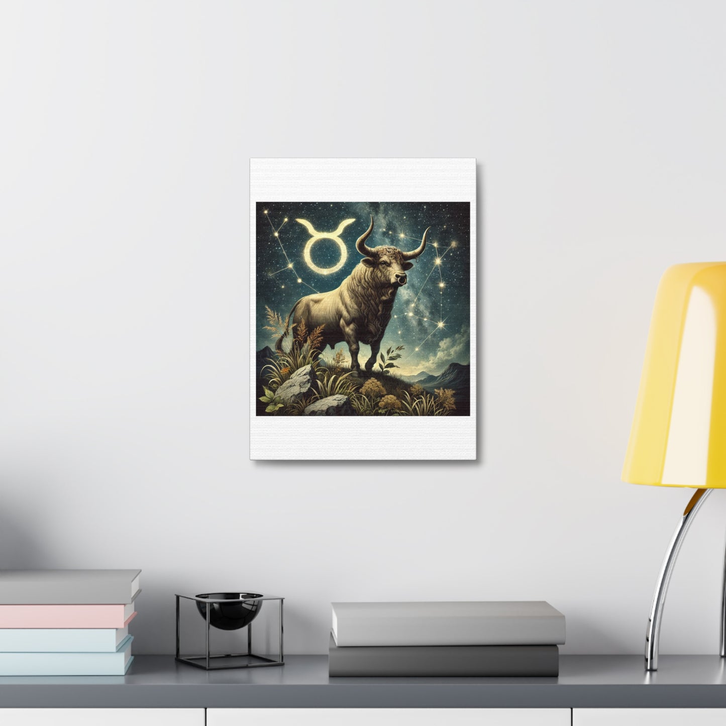 Taurus Bull Constellation Celestial Canvas Wall Art