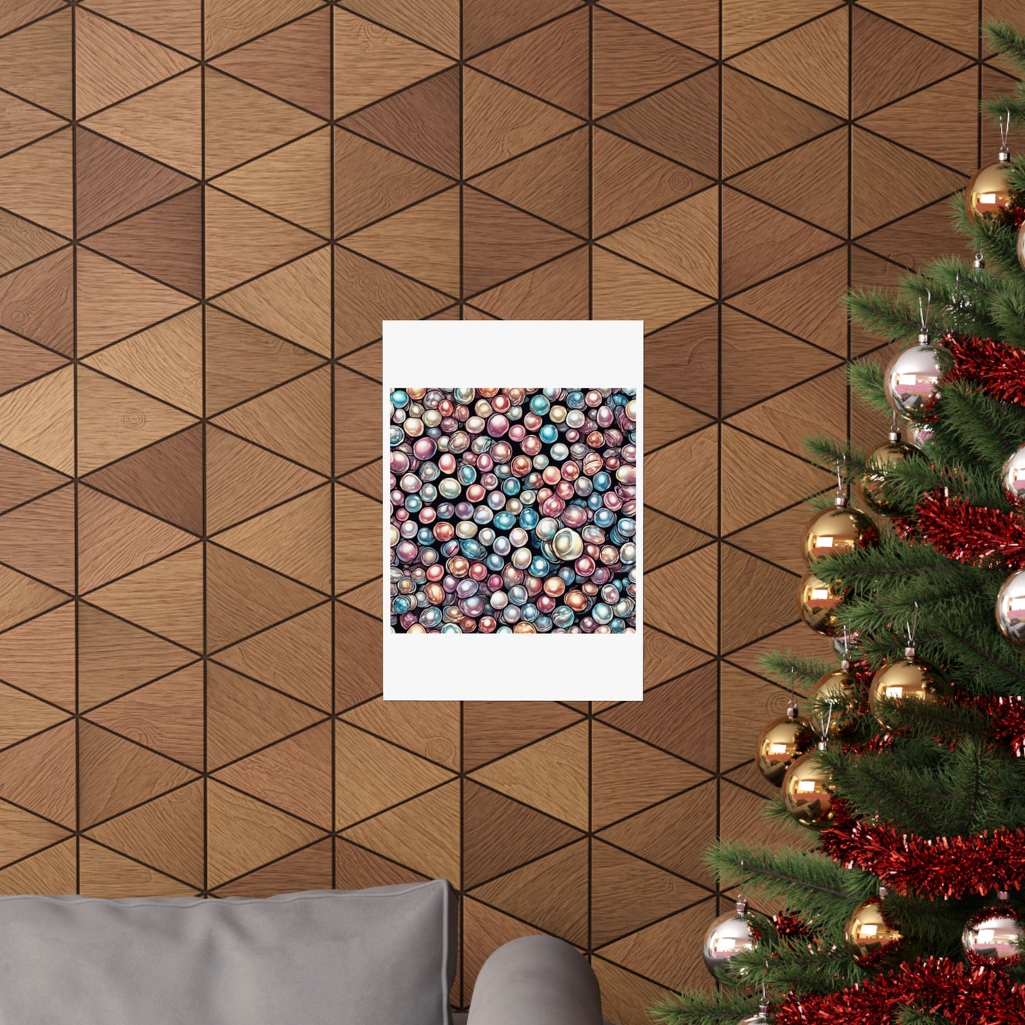Pearl Bubble Pattern Abstract Gift Art Poster