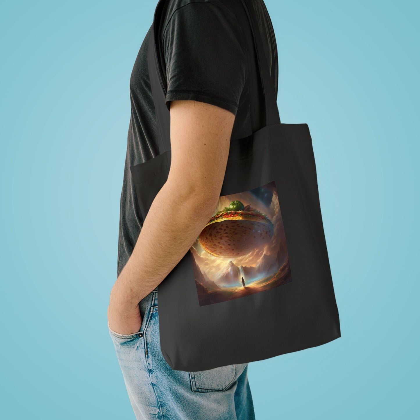 Cosmic Taco UFO Surreal Food Fantasy Art Tote Bag