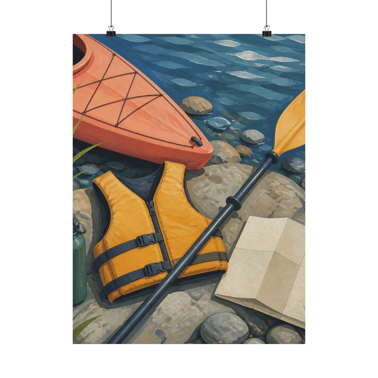 Calm Kayaking Adventure Art Poster