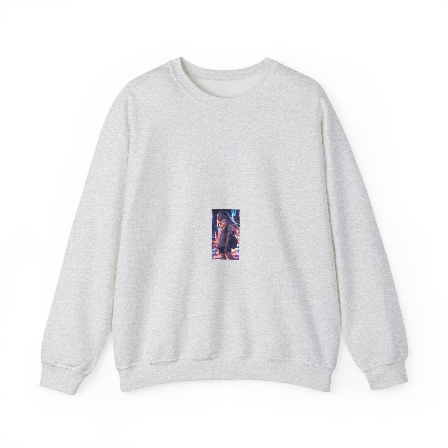 Anime City Night Heroine Portrait Soft Sweatshirt