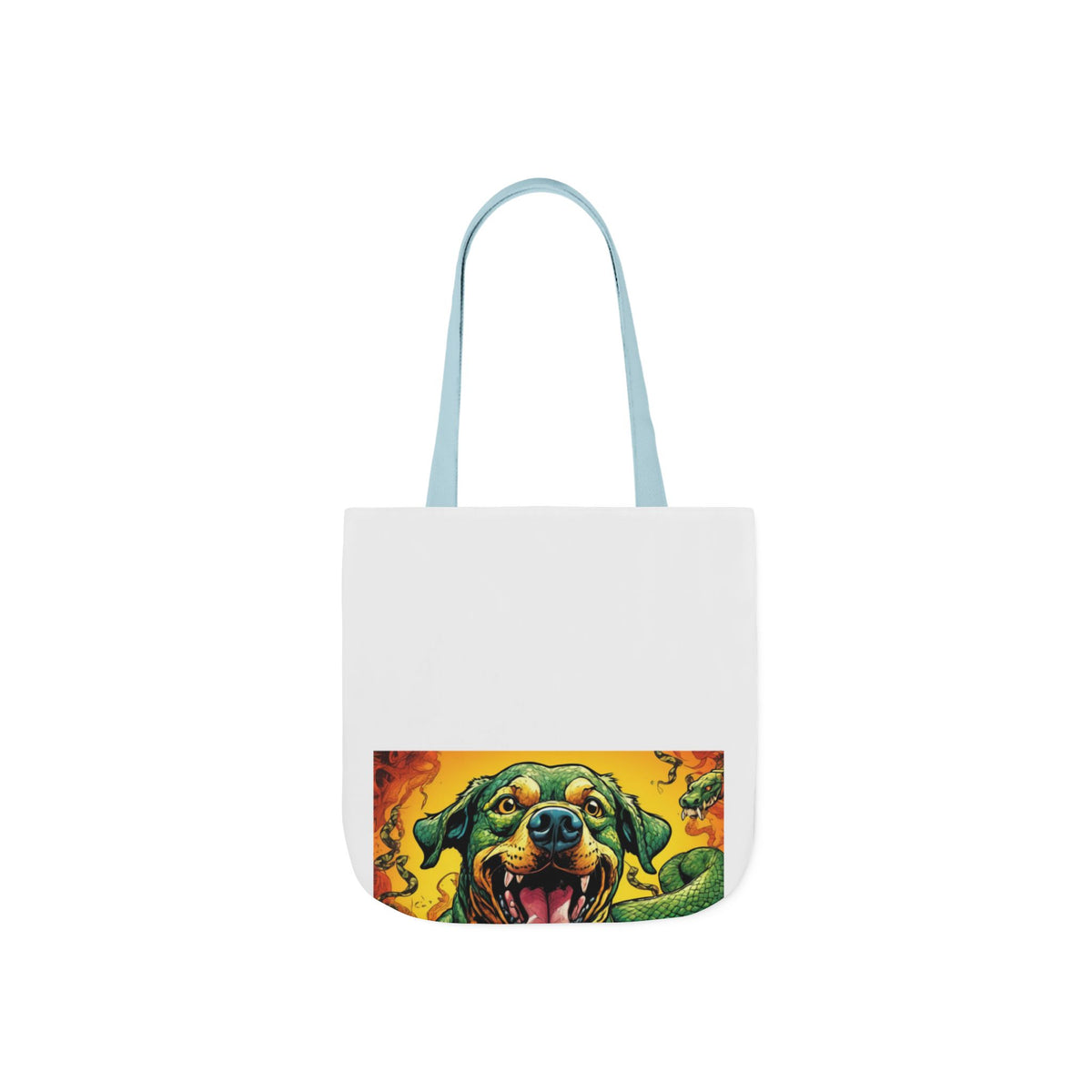 Surreal Serpent Hound Dark Fantasy Canvas Tote Bag
