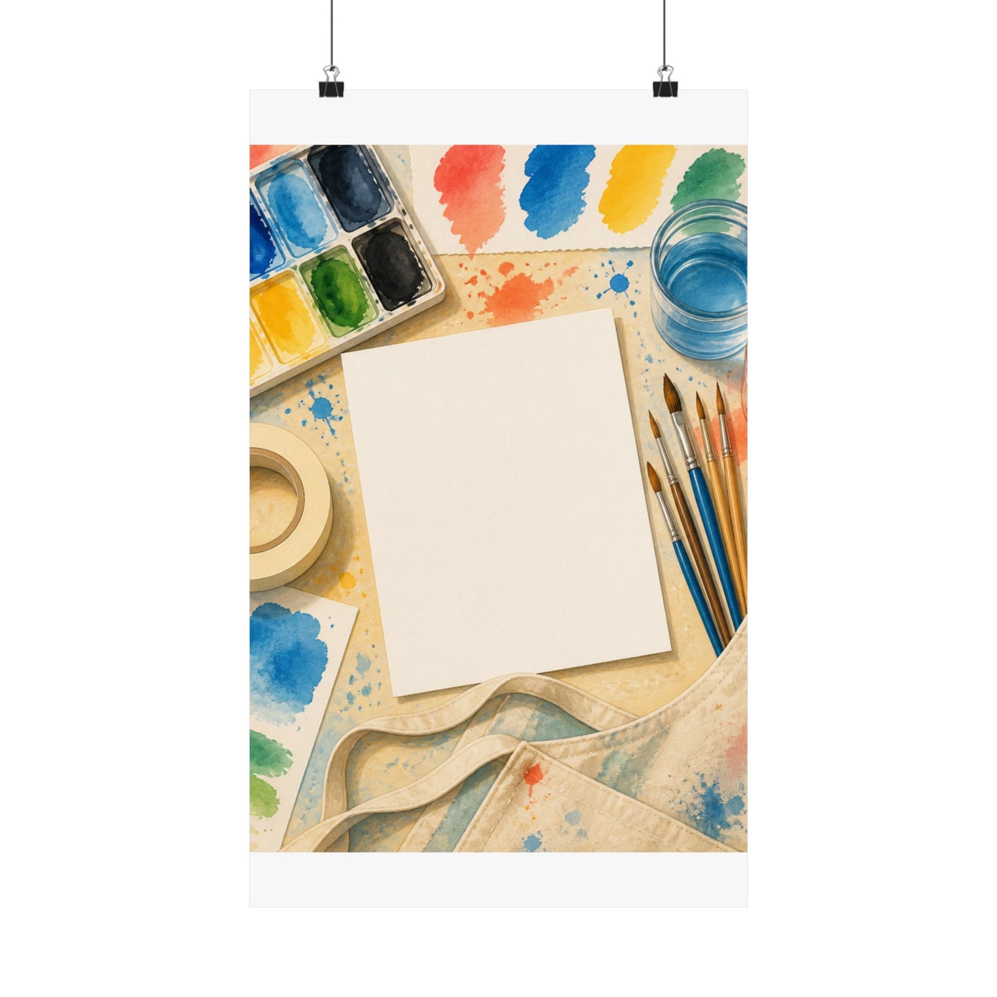 Bright Watercolor Painting Hobby Art Poster