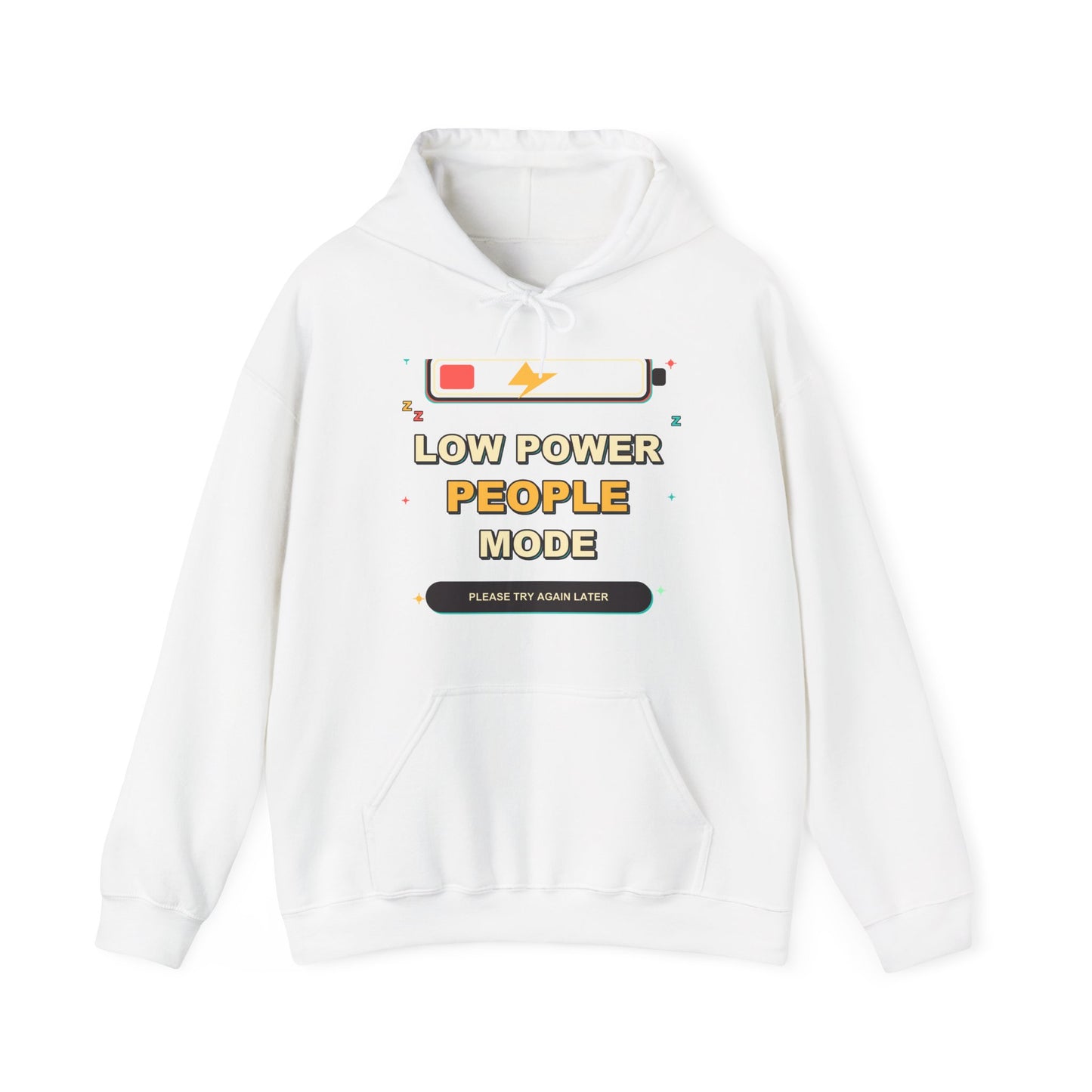 Low Power People Mode Funny Introvert Social Battery Hoodie