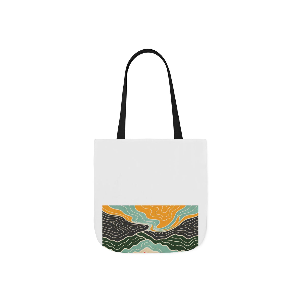 Topographic Sunrise Modern Outdoor Adventure Tote Bag