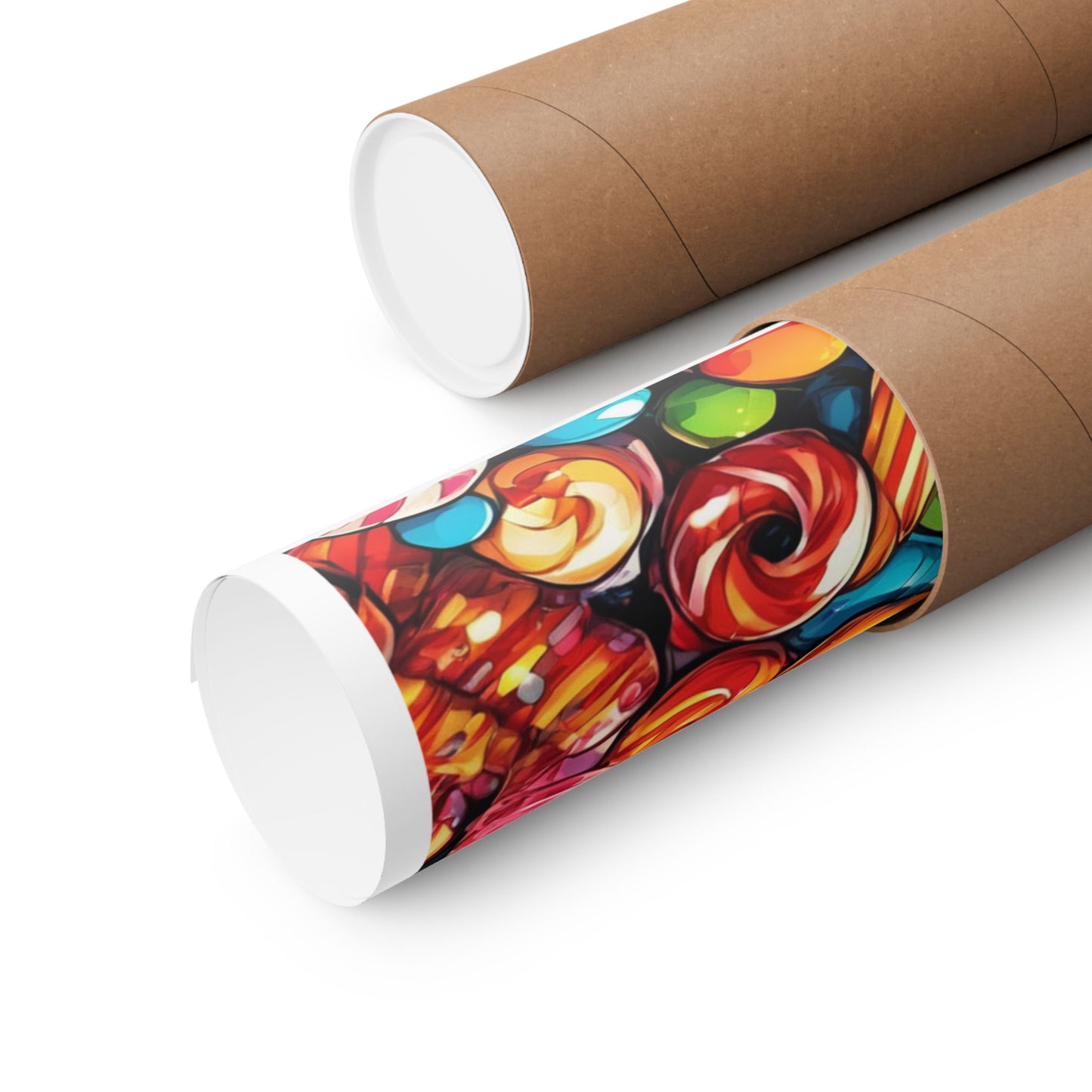 Colorful Candy and Lollipop Pattern Poster
