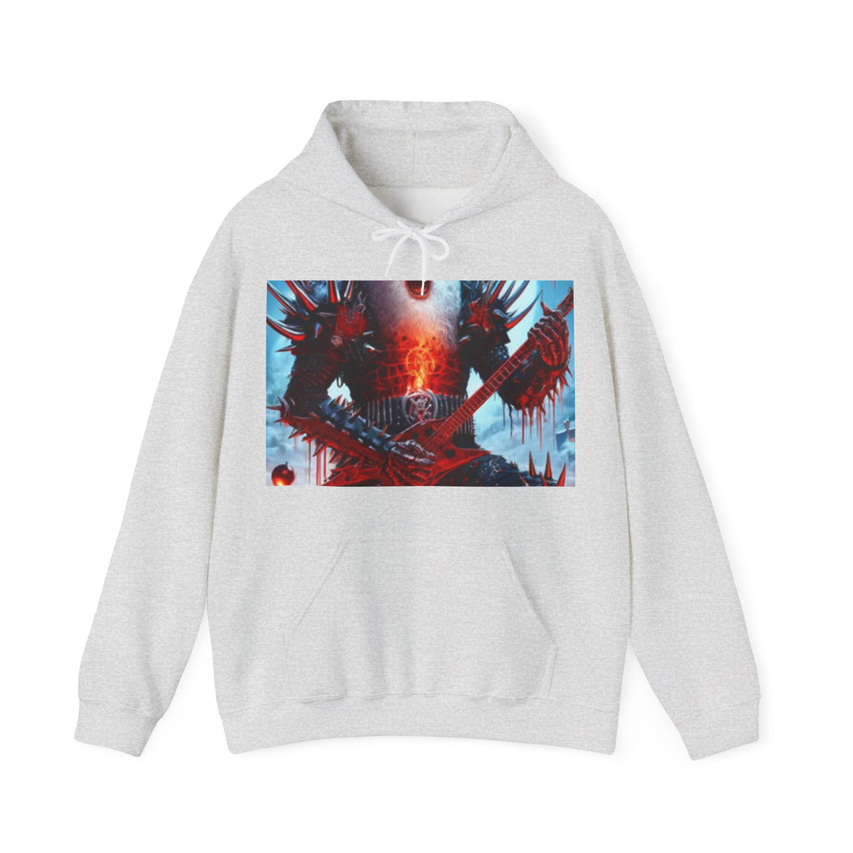 Heavy Metal Santa Holiday Concert Cozy Rock Hoodie
