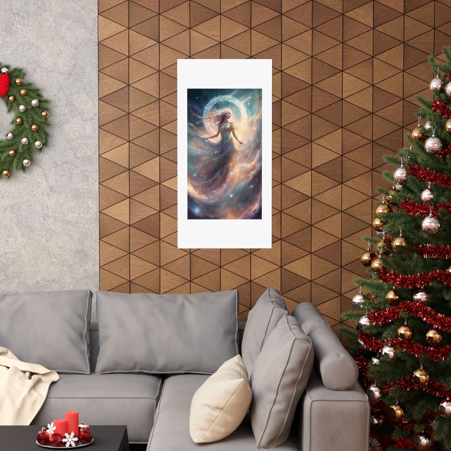 Moonlit Celestial Dancer Fantasy Portrait Poster