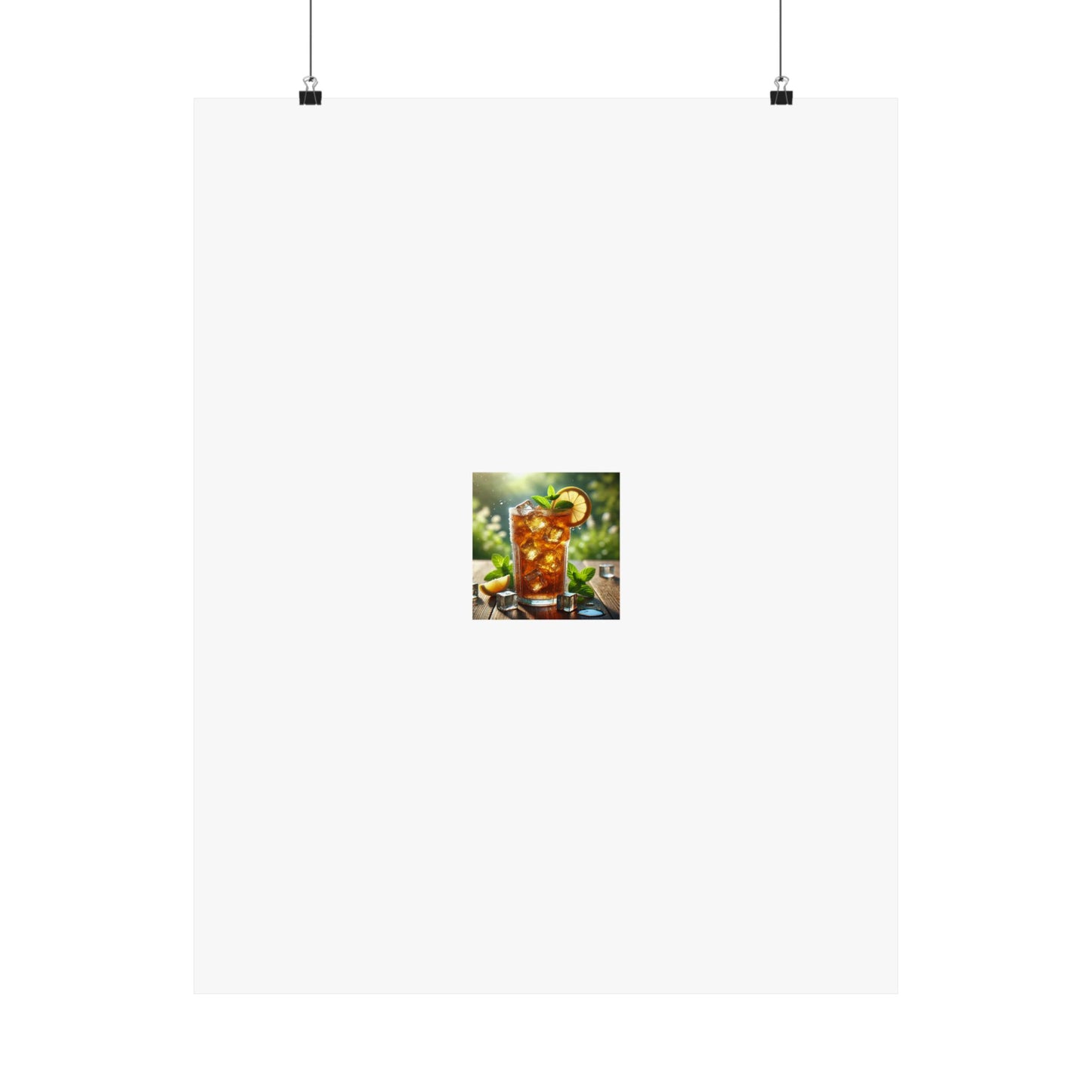 Sunlit Iced Tea Lemon Mint Kitchen Summer Drink Poster