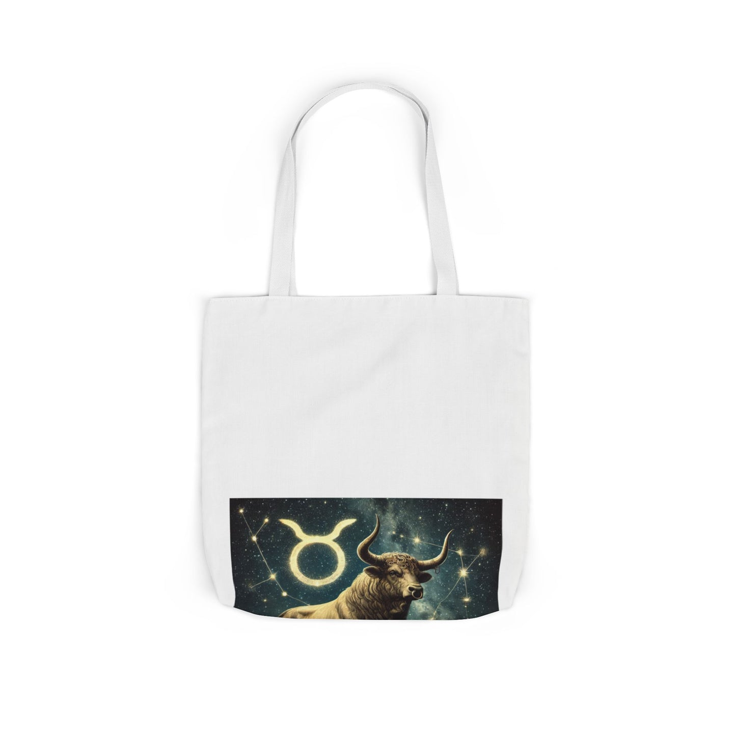 Taurus Bull Constellation Celestial Canvas Tote Bag