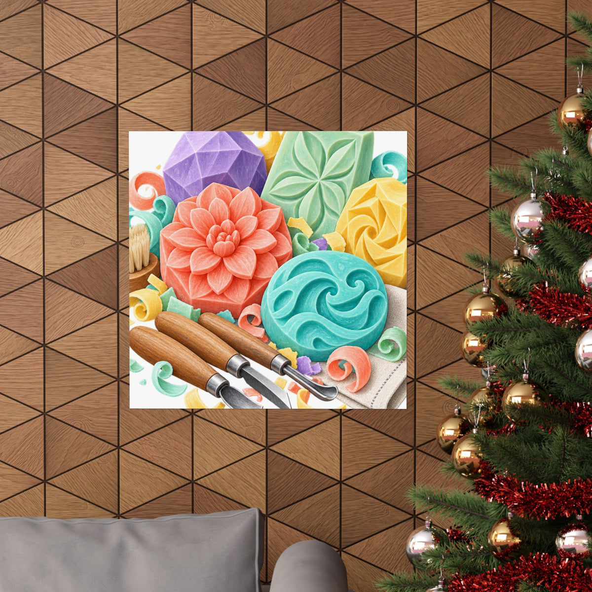 Colorful Soap Carving Workshop Poster