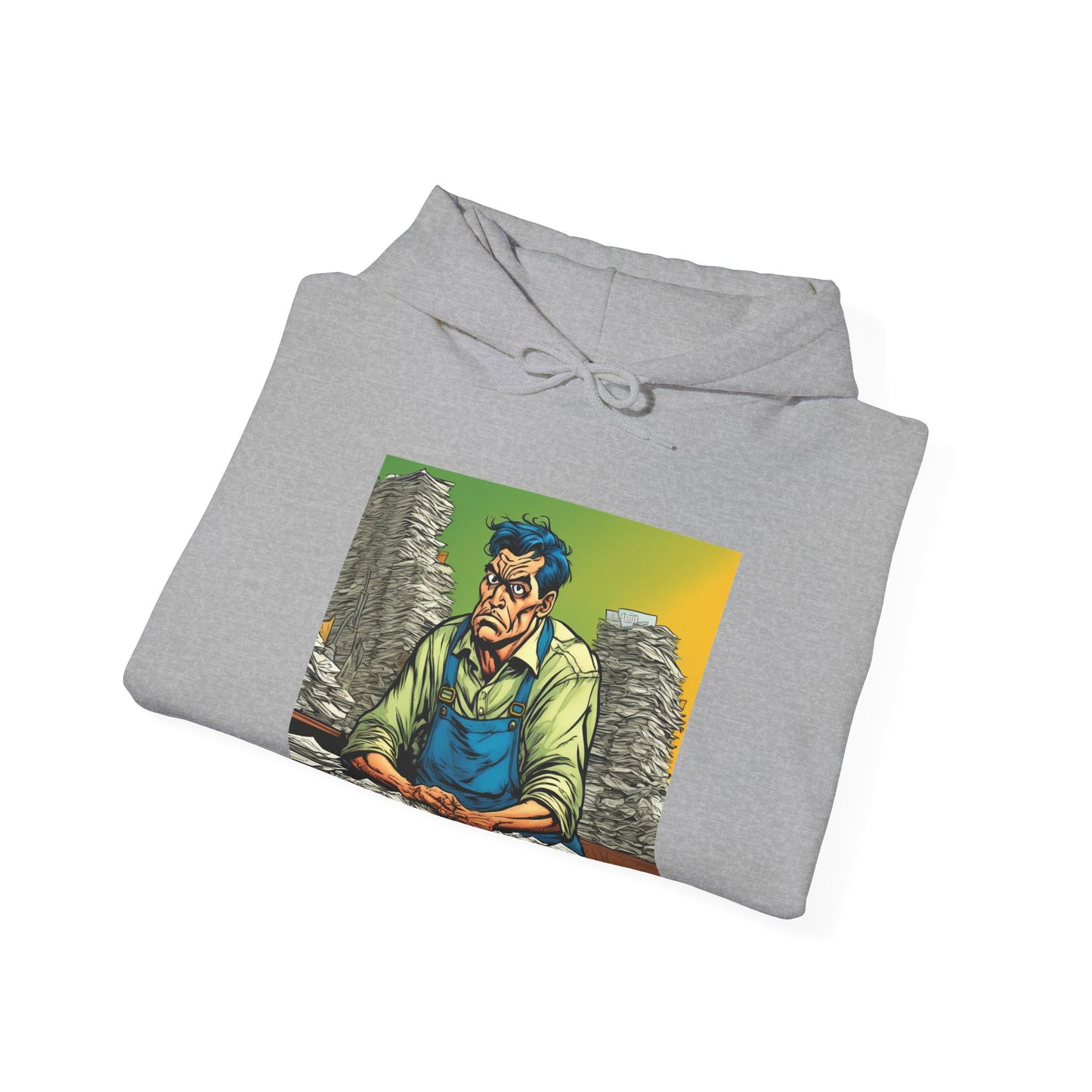 Paperwork Chaos Desk Worker Funny Office Art Hoodie