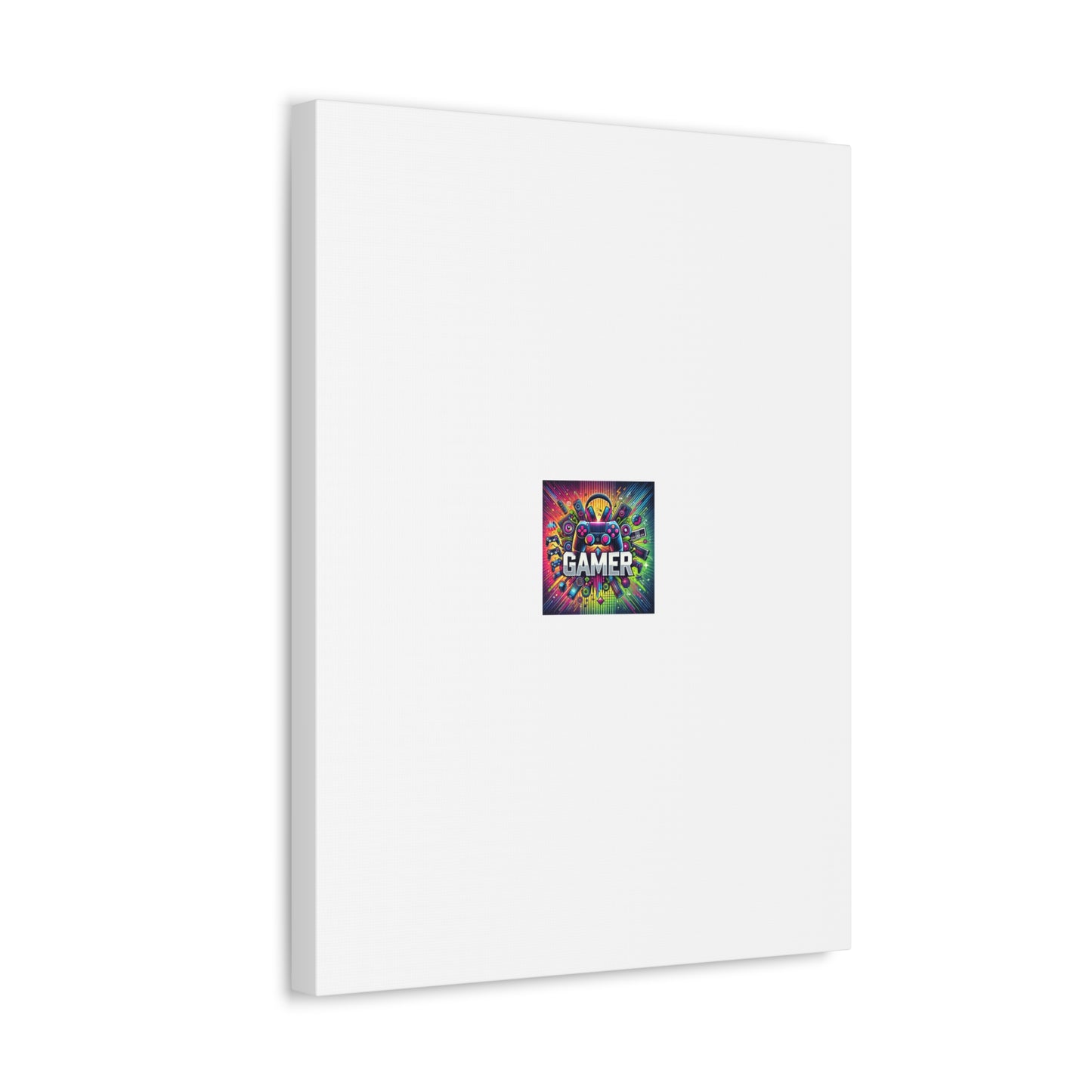 Neon Gamer Energy Retro Arcade Gaming Canvas Wall Art