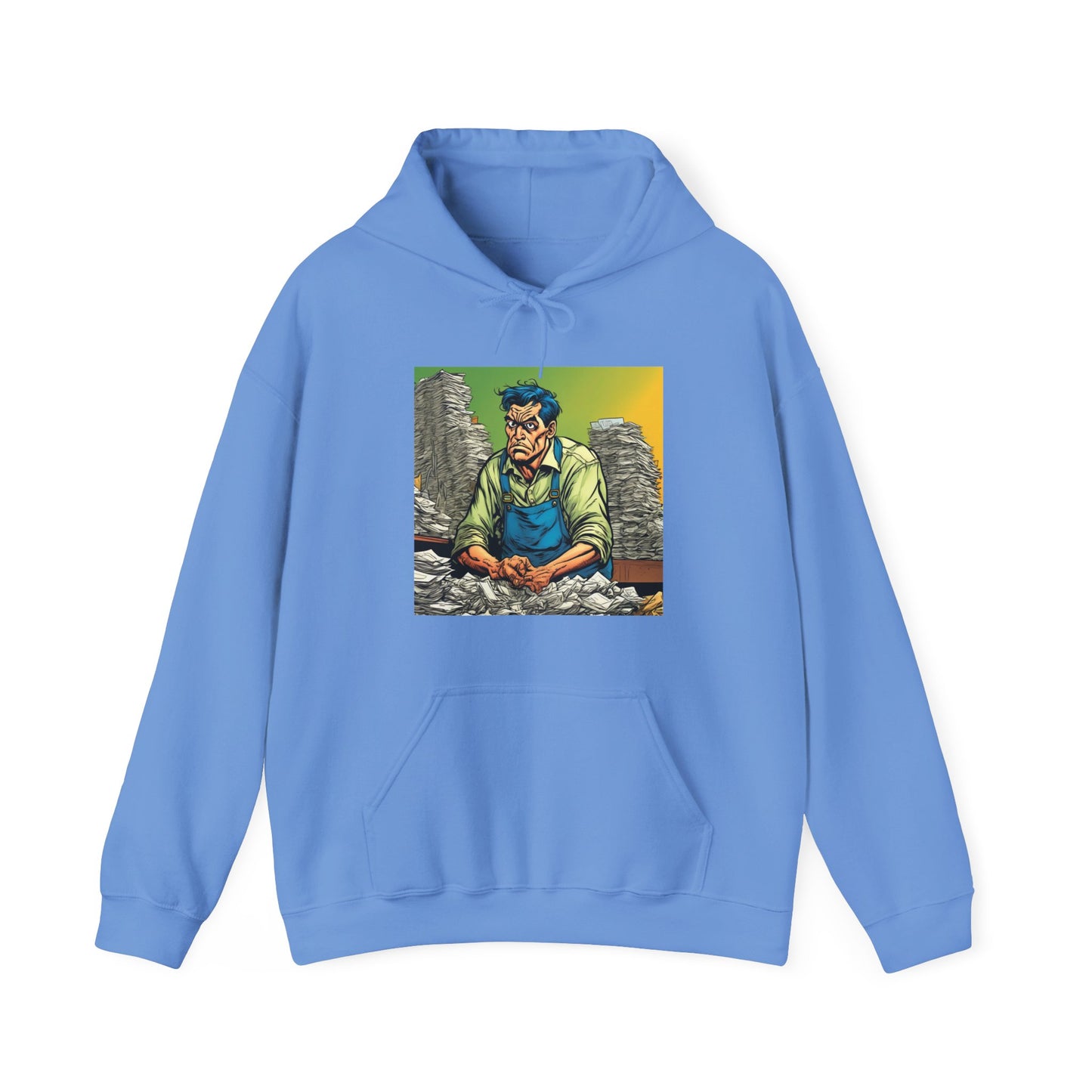Paperwork Chaos Desk Worker Funny Office Art Hoodie