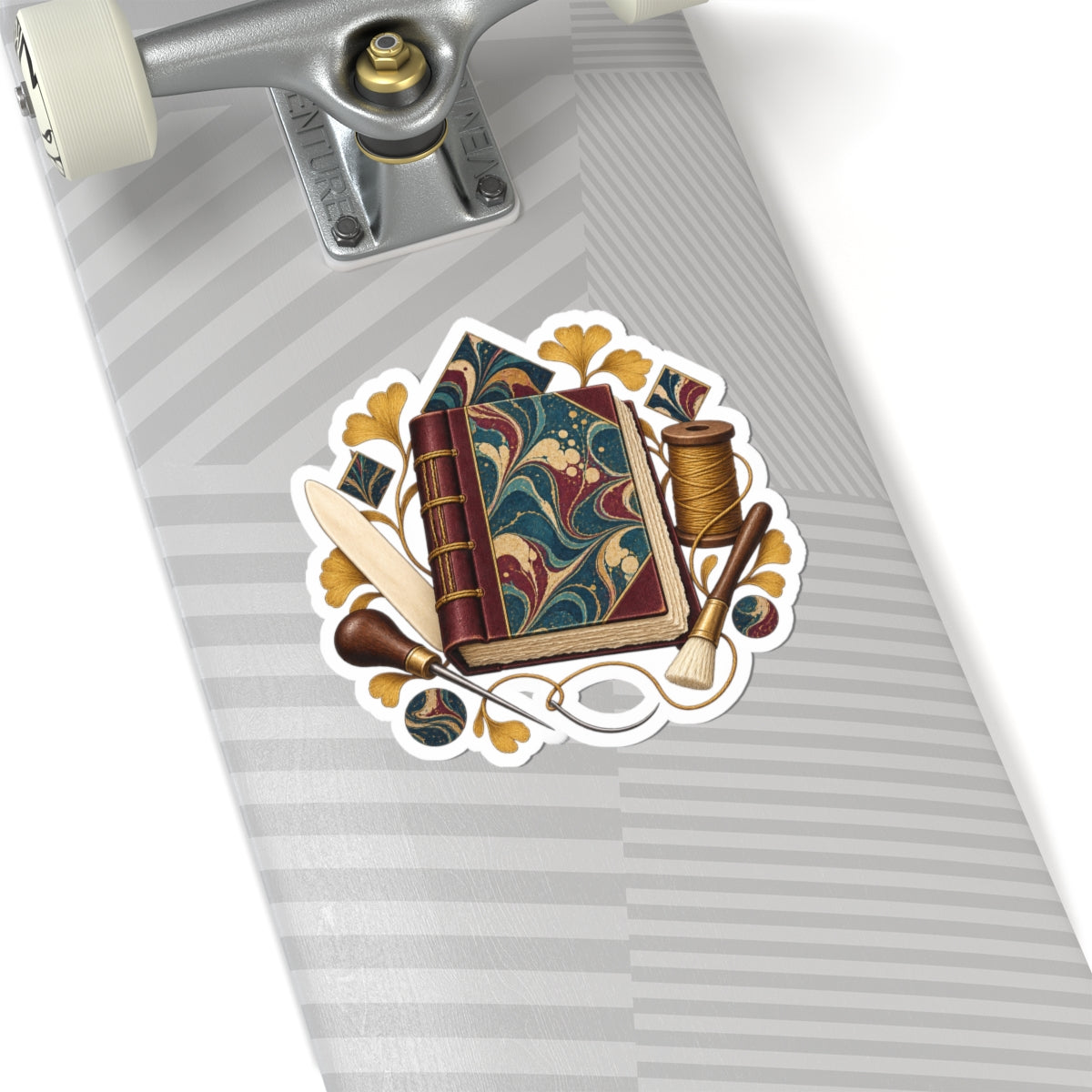 Traditional Marbled Bookbinding Workshop Sticker