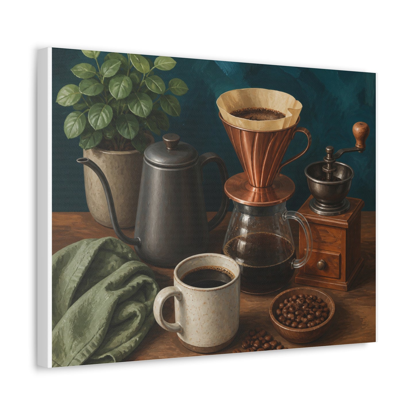 Warm Home Coffee Brewing Art Canvas Art