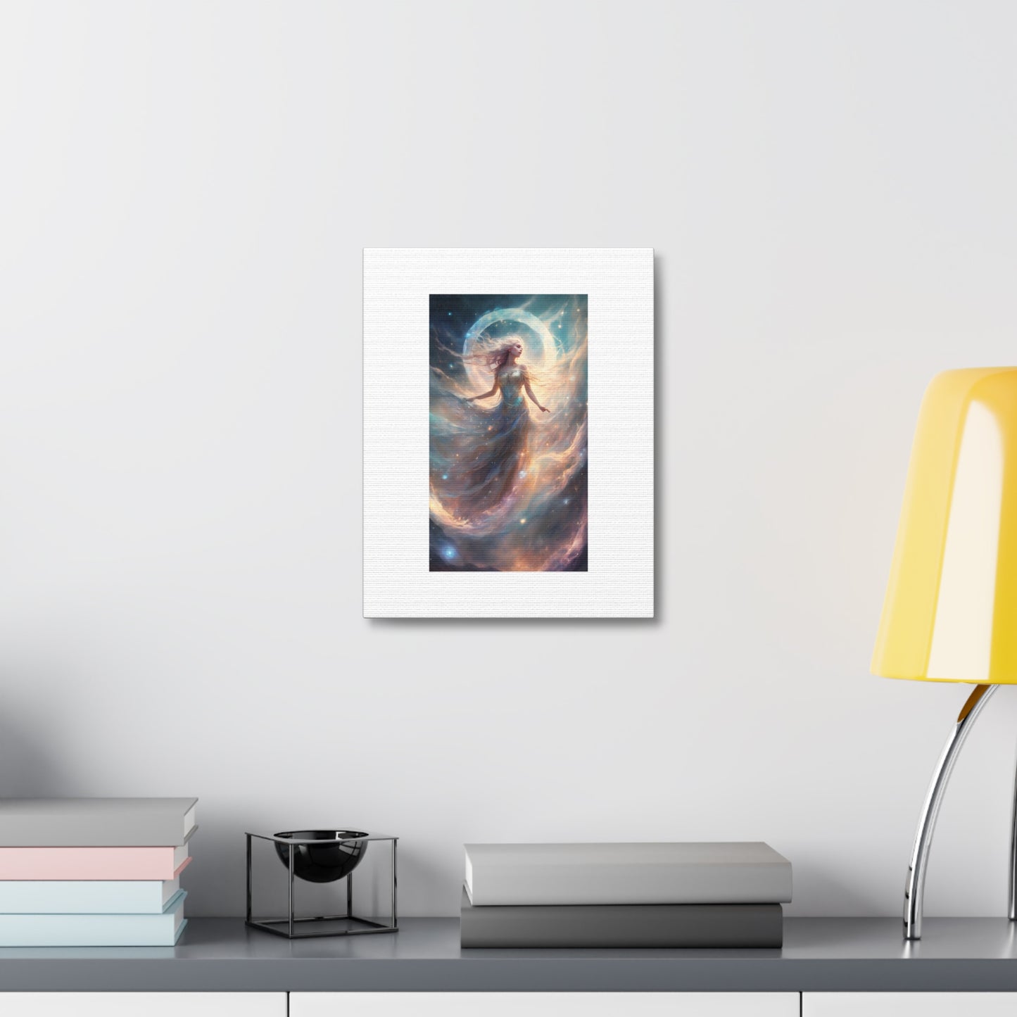 Moonlit Celestial Dancer Fantasy Portrait Canvas
