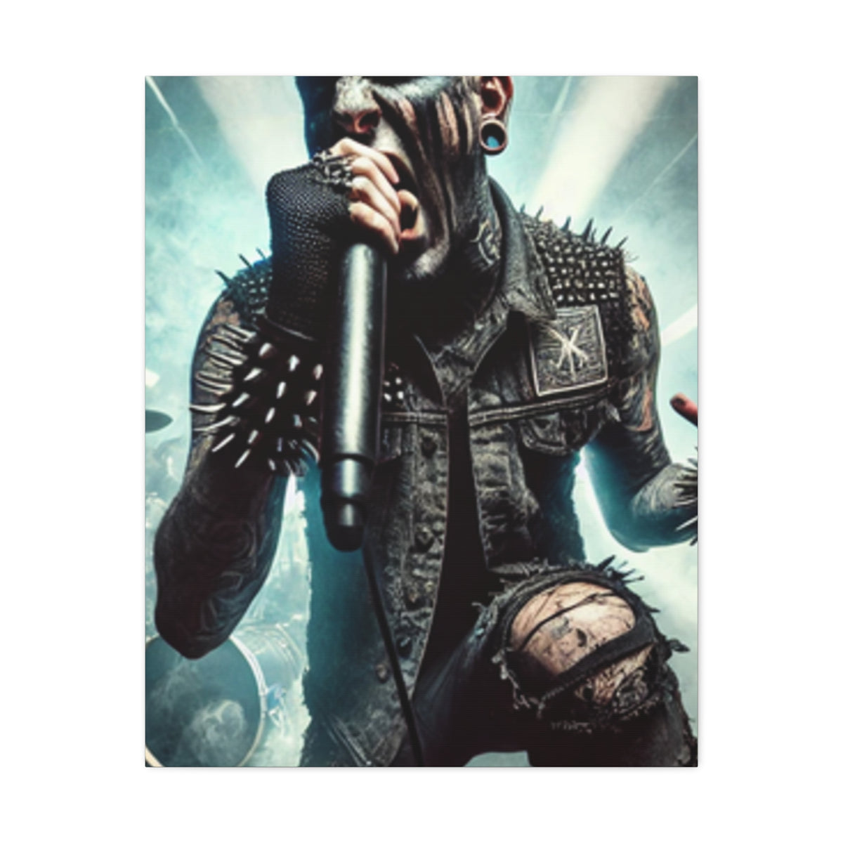 Punk Rock Vocalist Stage Energy Music Room Canvas Art