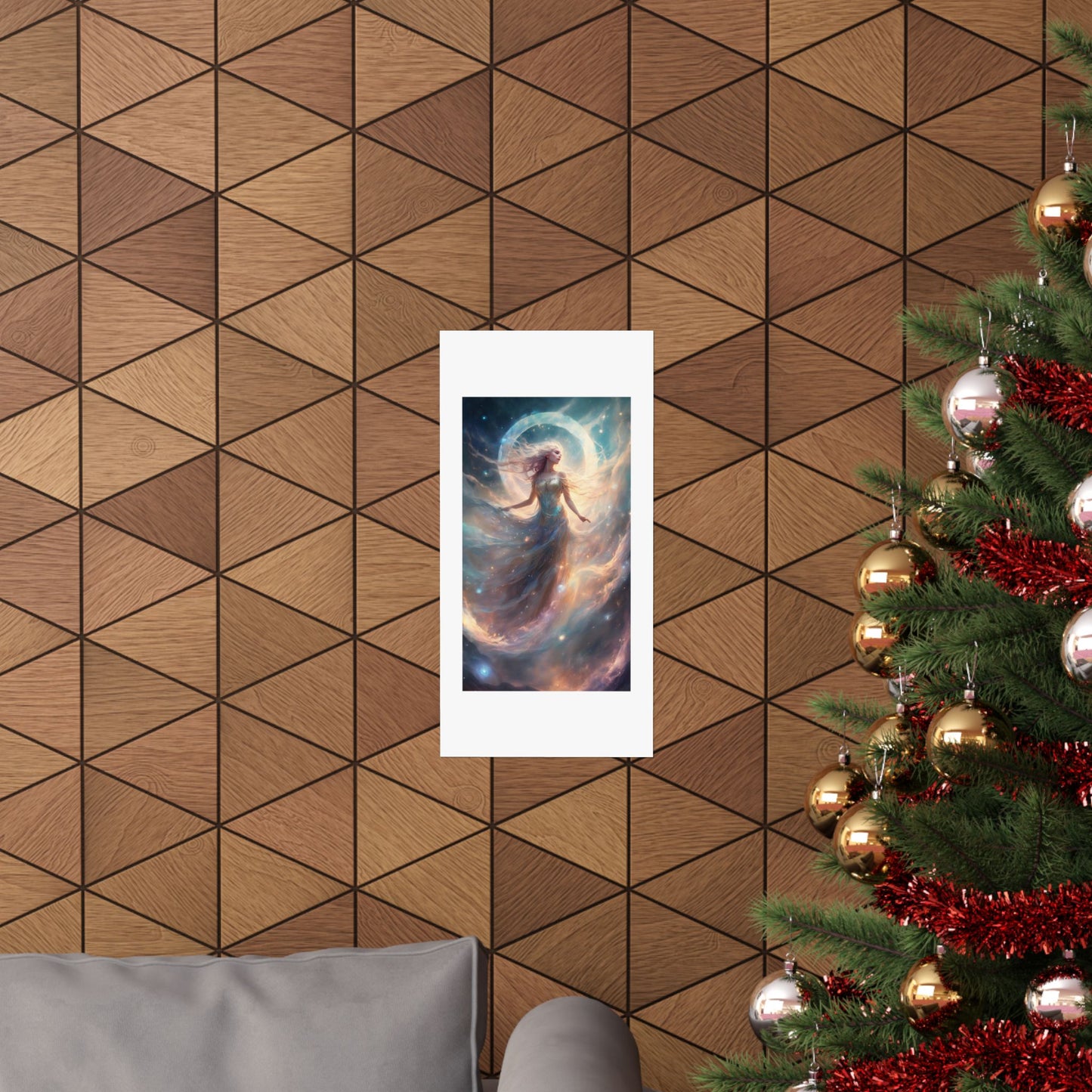 Moonlit Celestial Dancer Fantasy Portrait Poster