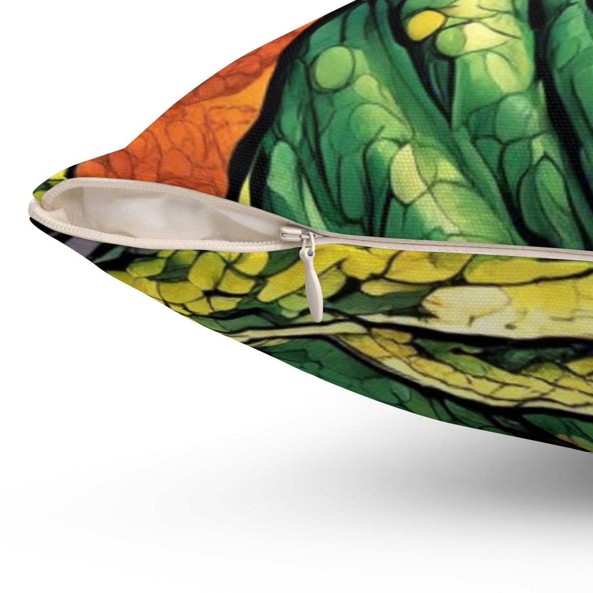 Surreal Serpent Hound Dark Fantasy Decorative Pillow