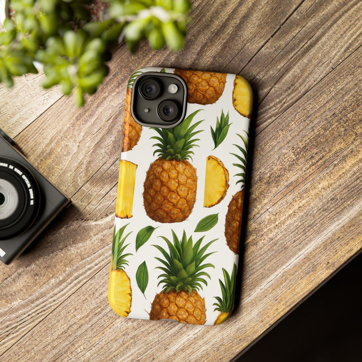 Pineapple Phone Case - Tough Cases, Tropical Phone Cover, Summer Vibe Accessories, Cute Pineapple Design, Fun Gift for Fruit Lovers