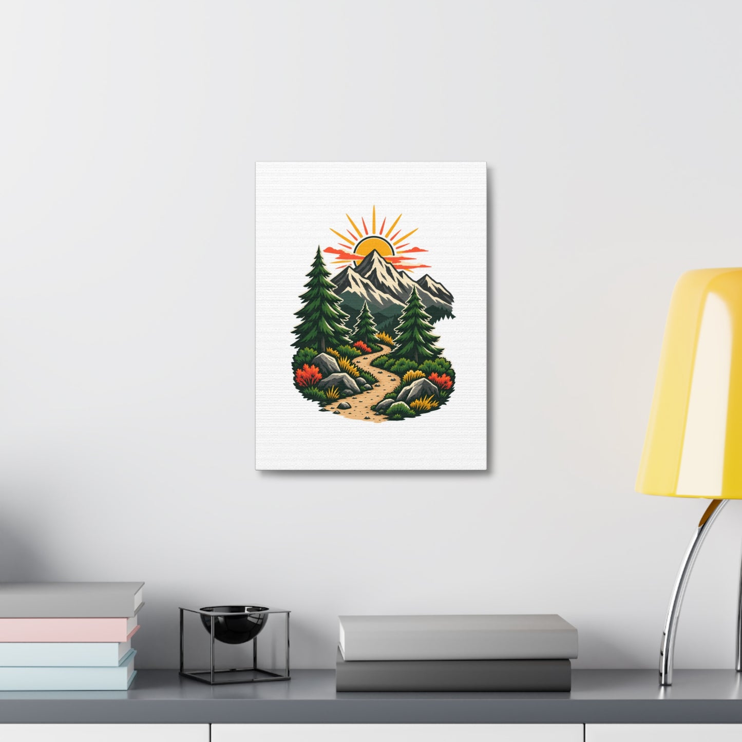 Sunrise Mountain Trail Outdoor Adventure Canvas Art