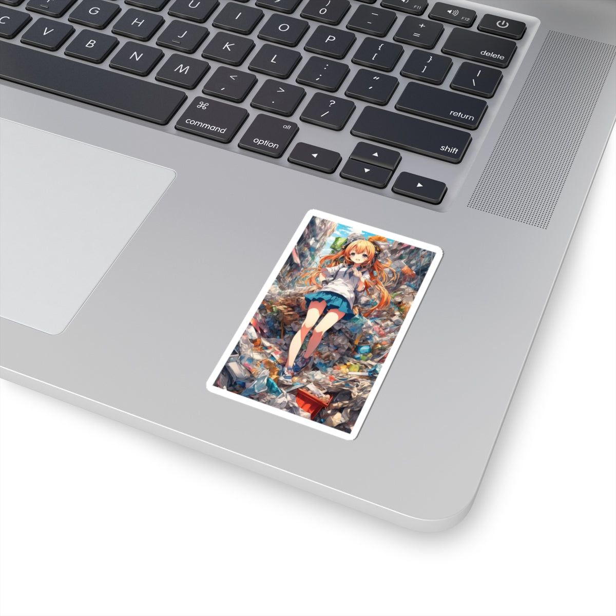 Recycling Rescue Anime Heroine Eco Street Art Sticker