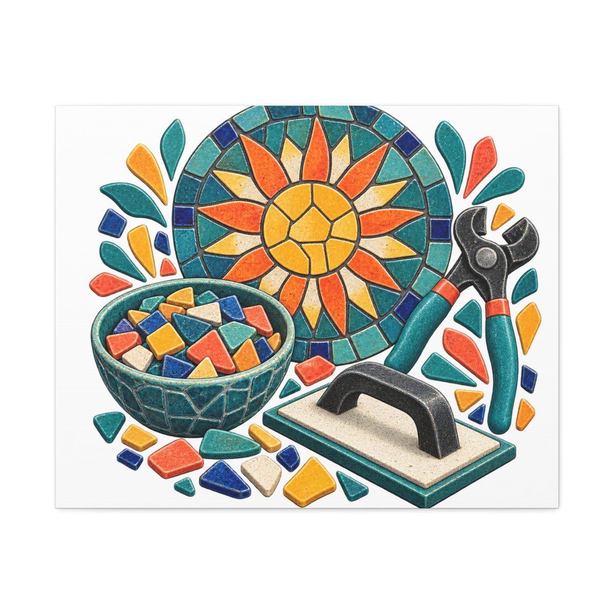 Sunburst Mosaic Making Workshop Canvas