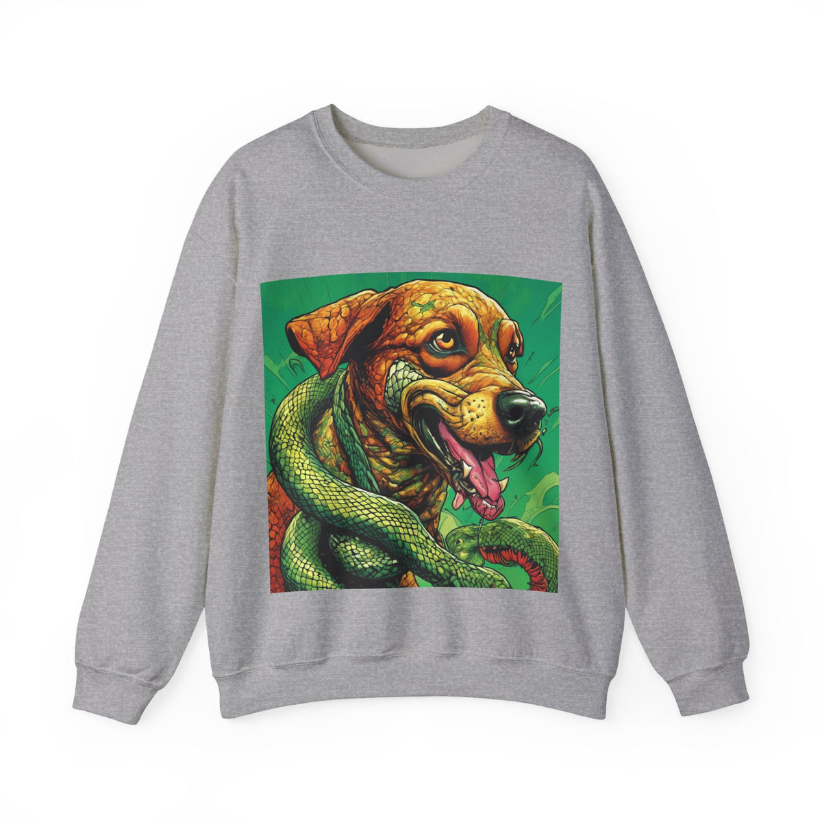 Serpent Guardian Dog Bold Fantasy Art Sweatshirt