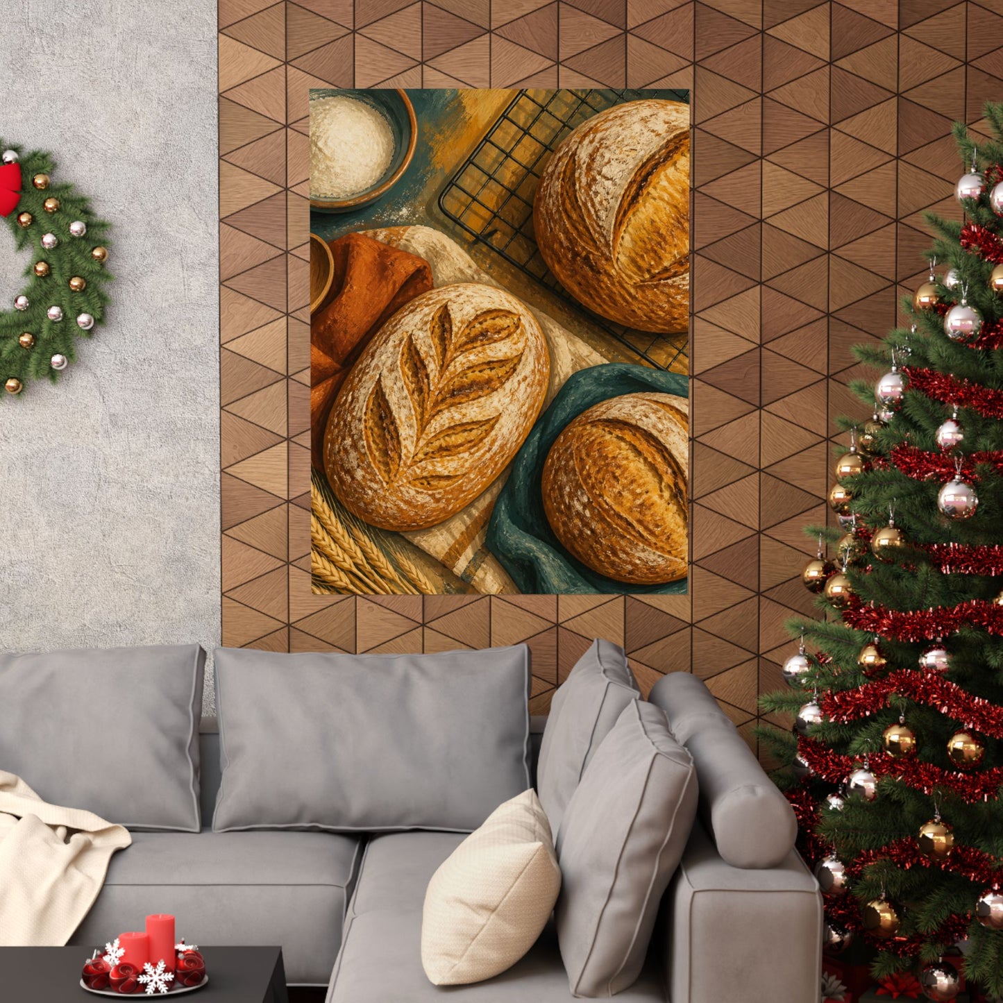 Artisan Bread Baking Still Life Poster
