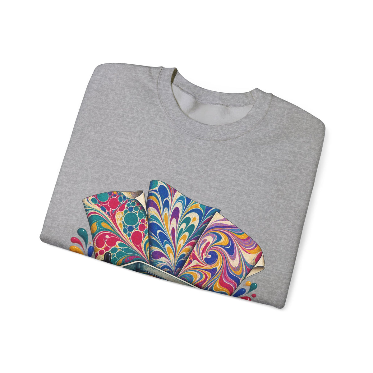 Colorful Paper Marbling Workshop Sweatshirt