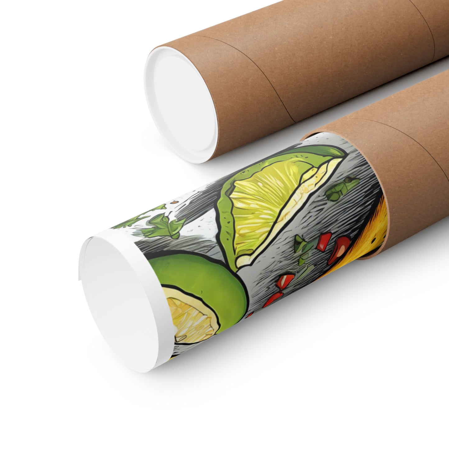 Bold Taco Illustration Foodie Gift Art Poster