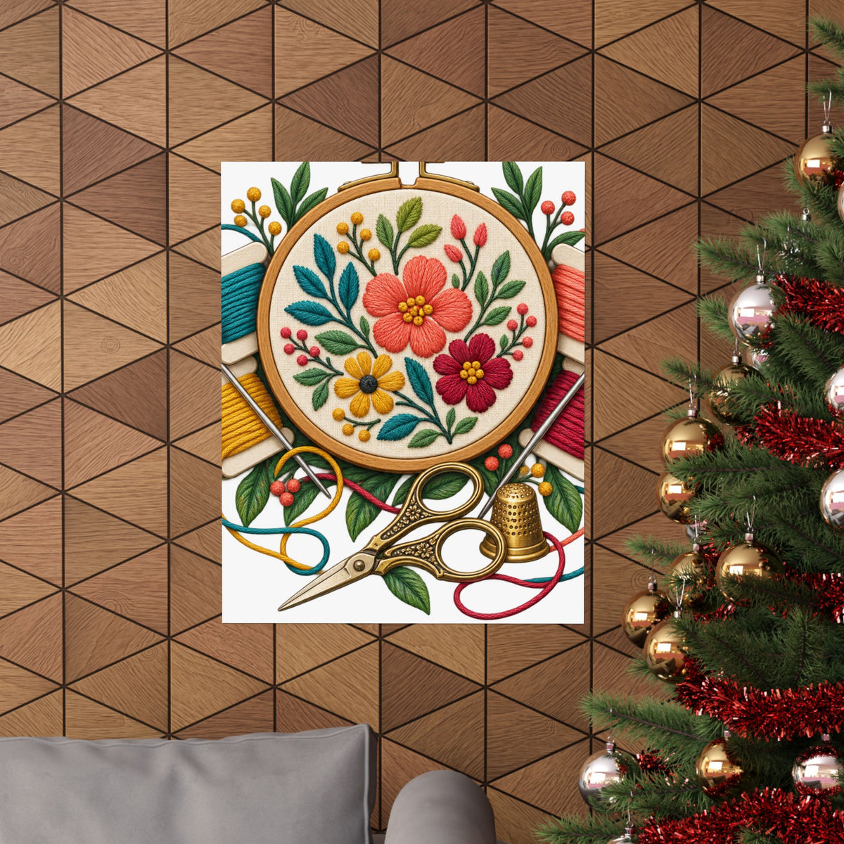 Botanical Embroidery Workshop Poster