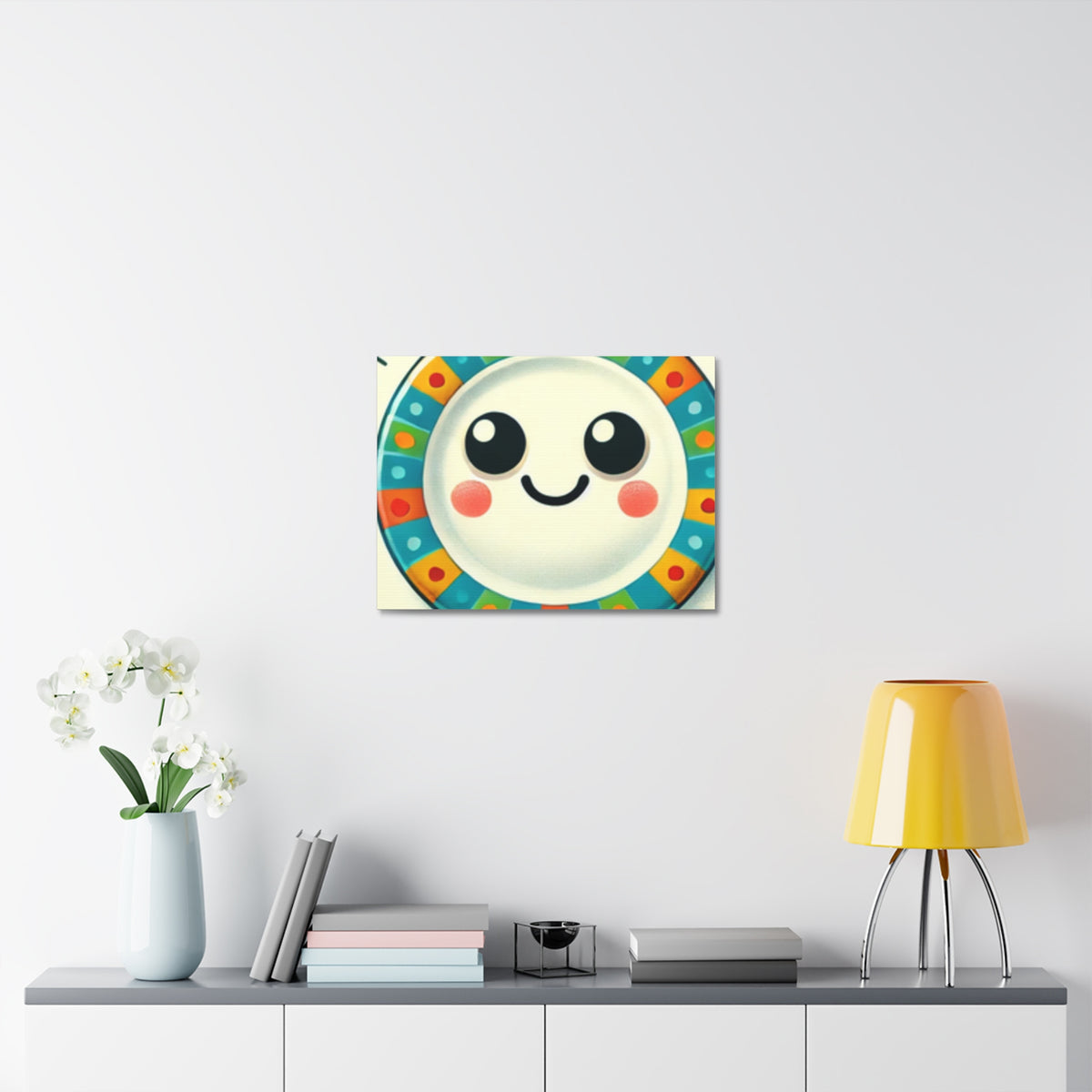 Happy Little Kitchen Club Kawaii Food Canvas Kitchen Wall Art Decor Gift