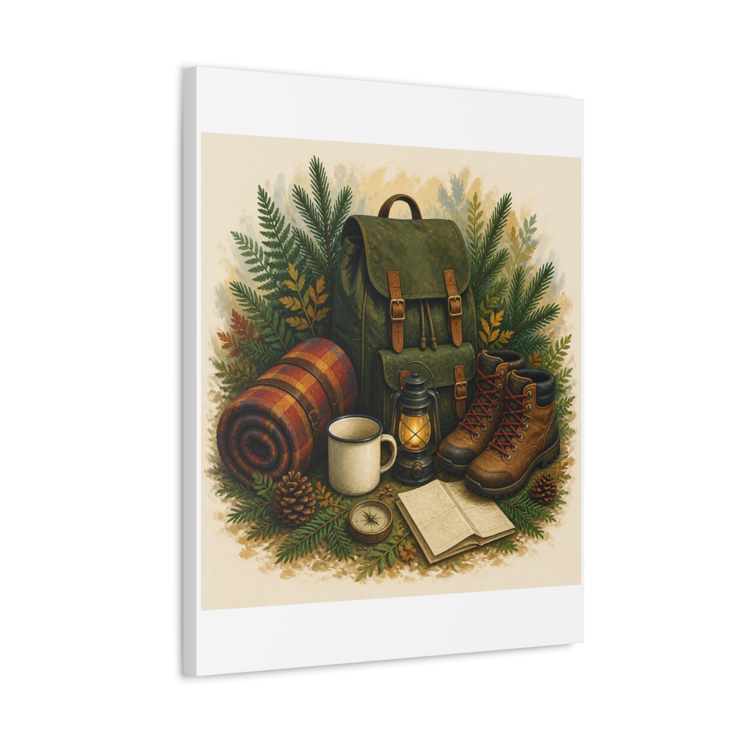 Generic Camping Gear Outdoor Adventure Canvas Art