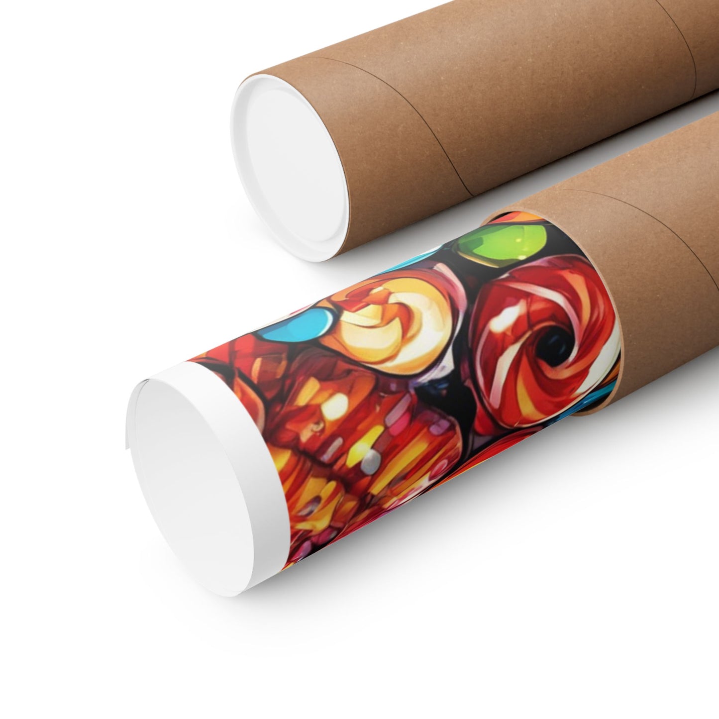 Colorful Candy and Lollipop Pattern Poster