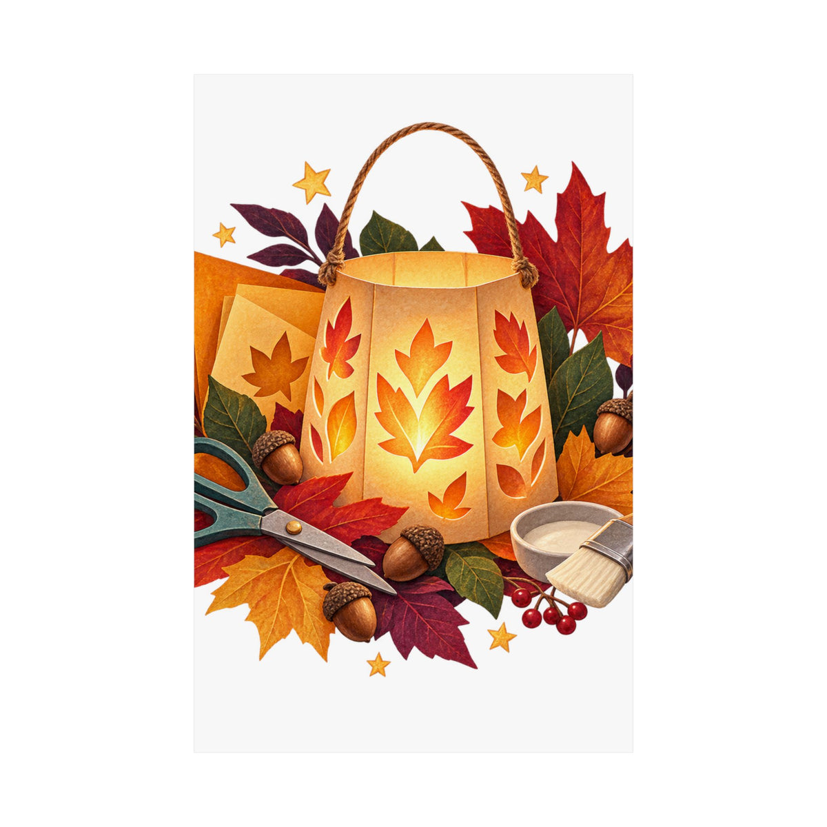 Autumn Lantern Making Workshop Poster