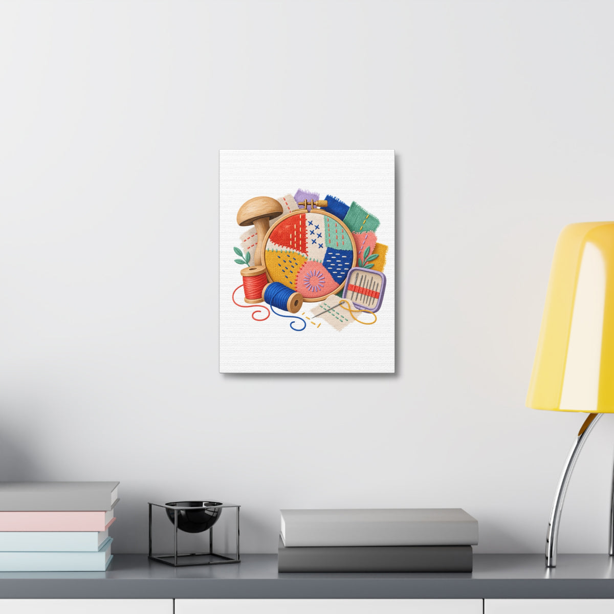 Colorful Visible Mending Workshop Canvas