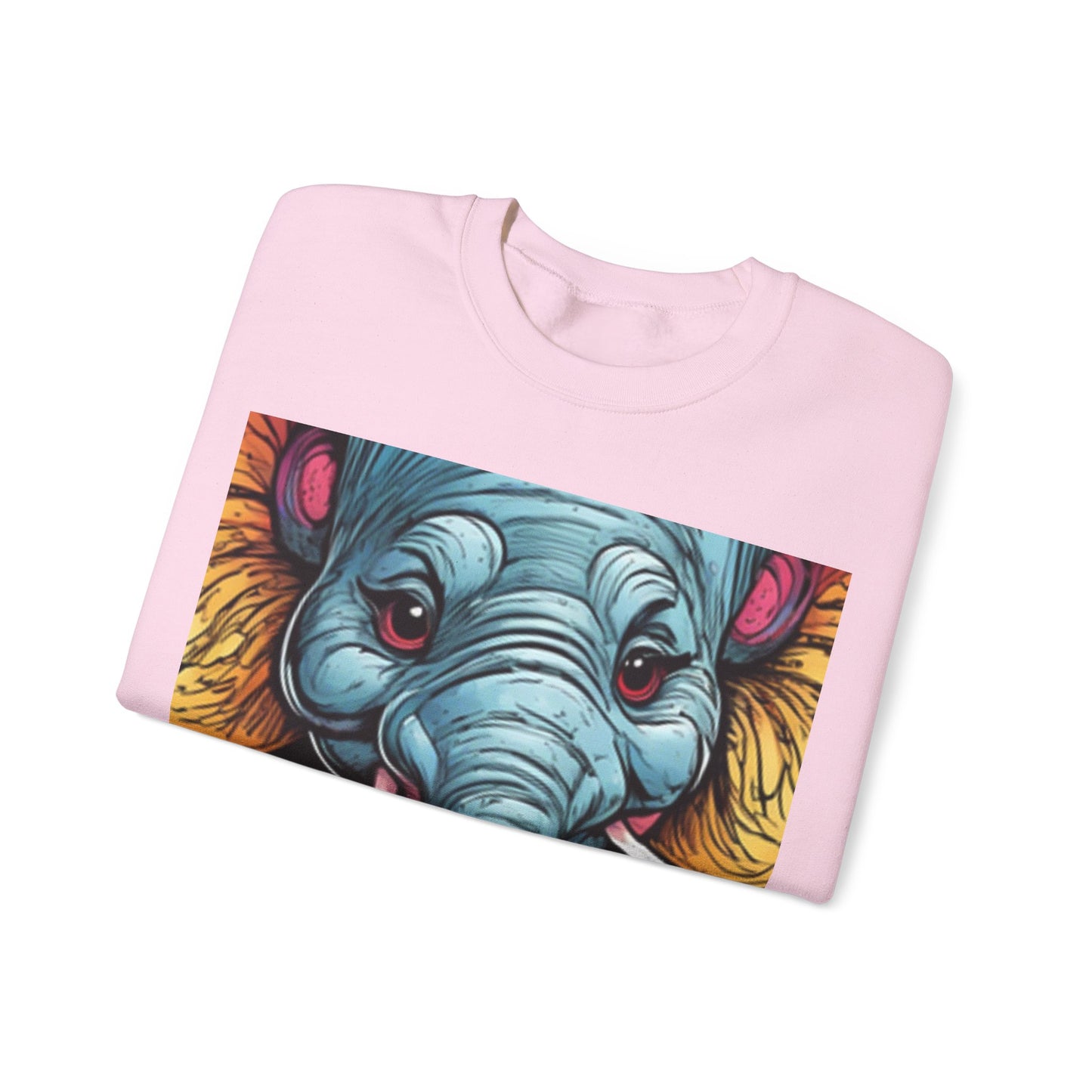 Colorful Elephant Garden Parade Cute Wildlife Art Sweatshirt