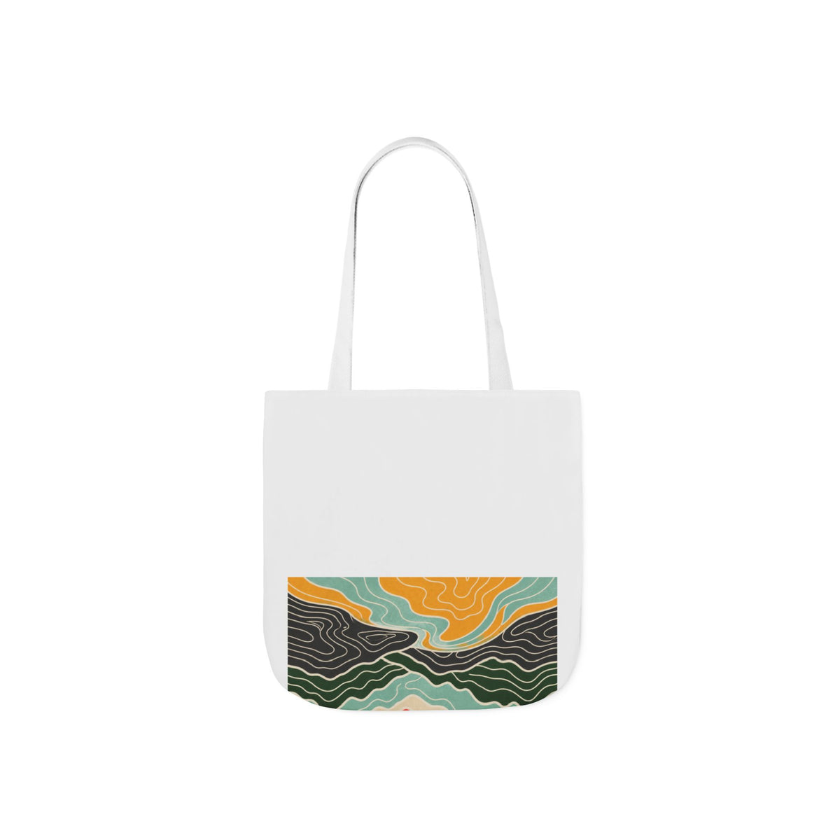 Topographic Sunrise Modern Outdoor Adventure Tote Bag