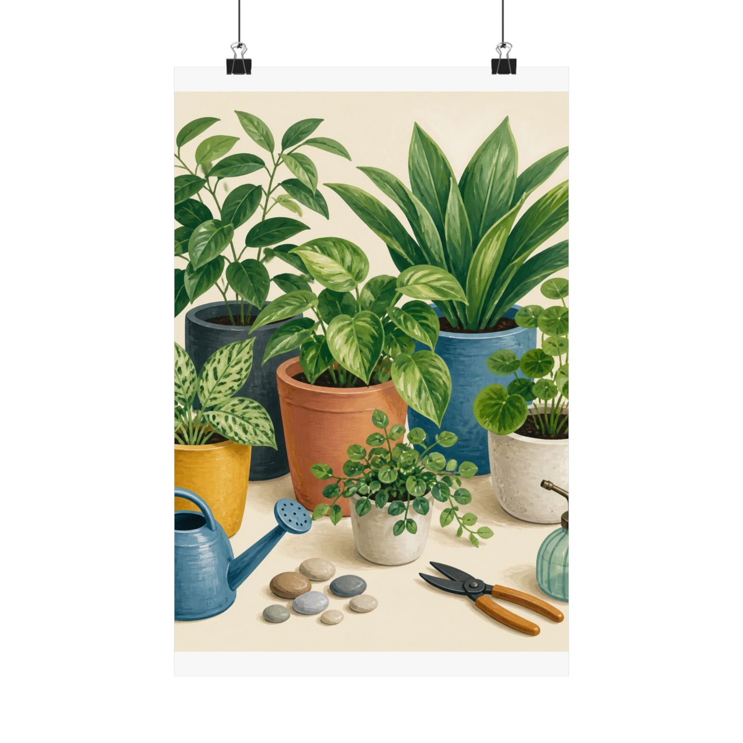 Calm Indoor Houseplant Collection Art Poster
