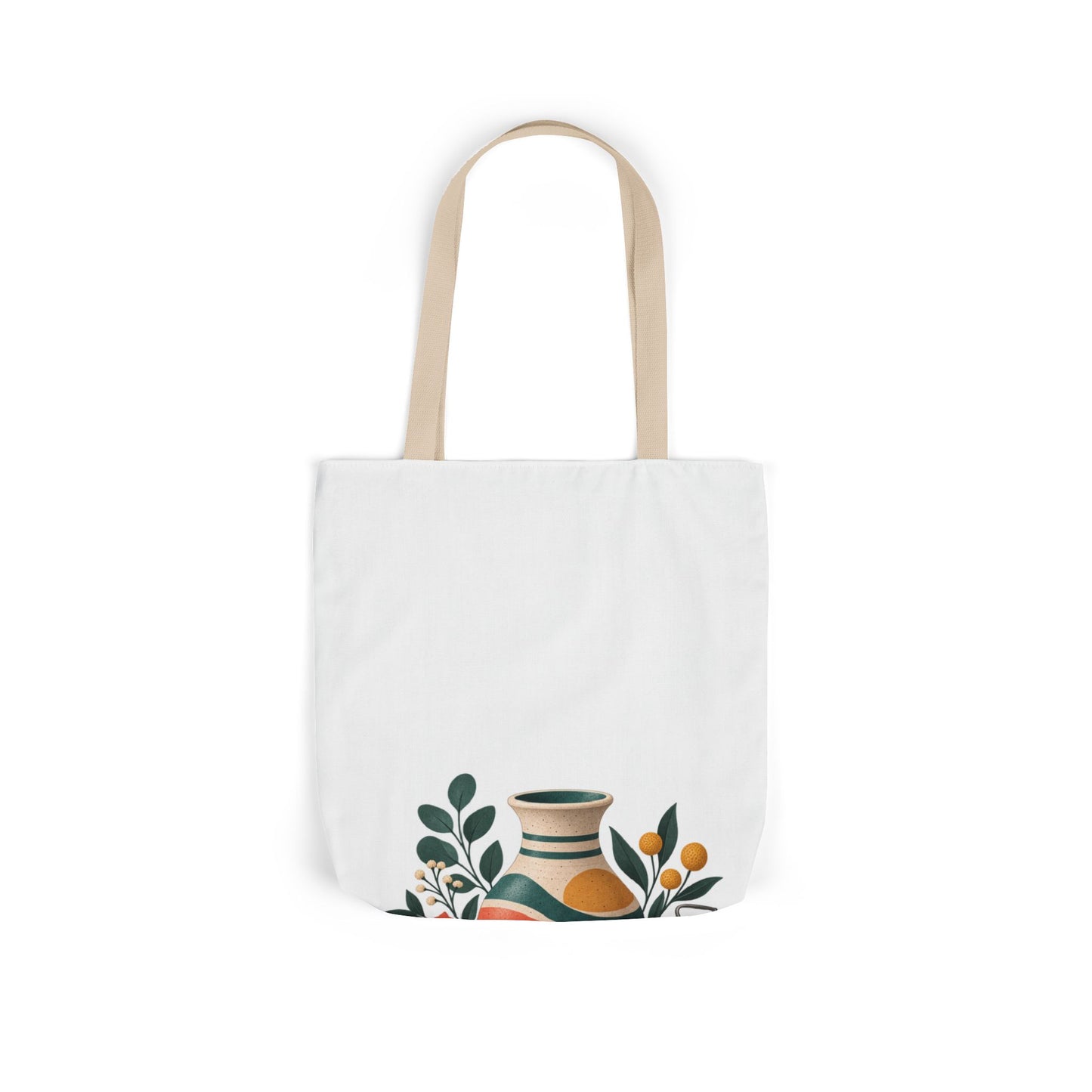 Midcentury Pottery Botanical Art Tote Bag
