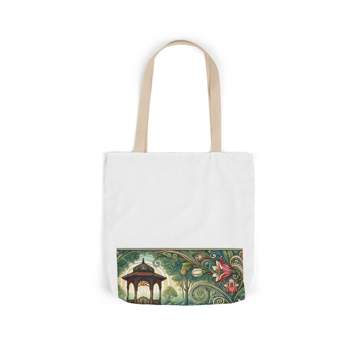 Botanical Gazebo Garden Art Nouveau Canvas Tote Bag