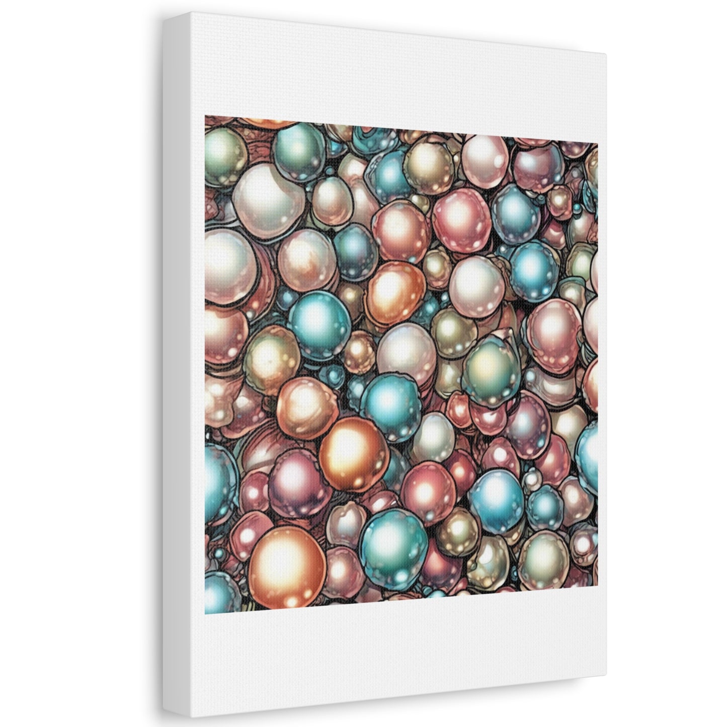 Rainbow Pearl Marble Abstract Gift Art Canvas