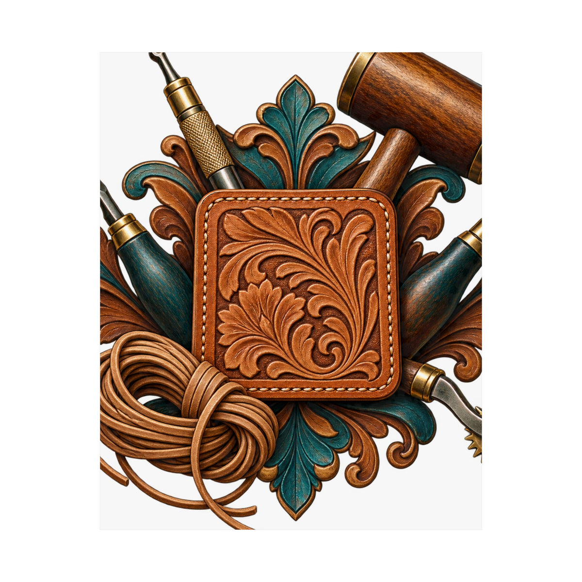 Traditional Leather Tooling Workshop Poster