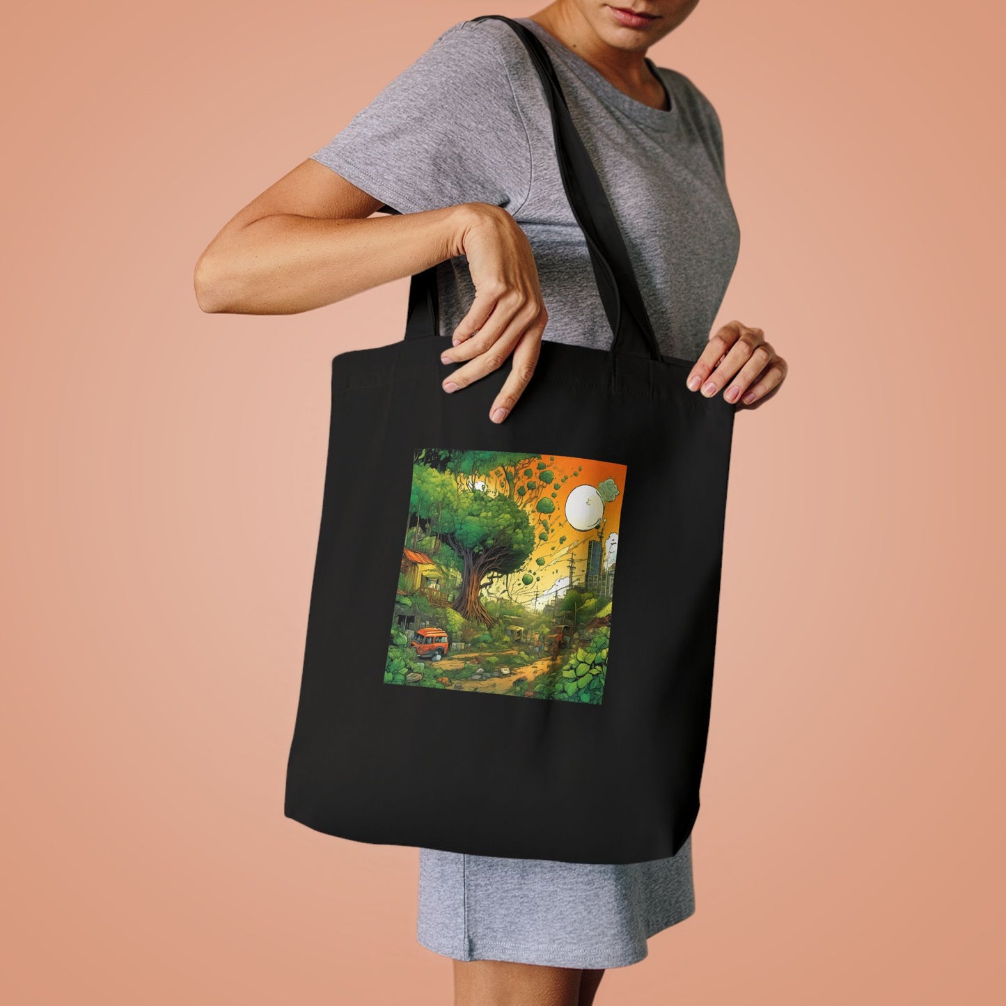 Cottage Road Landscape Nature Gift Art Tote Bag