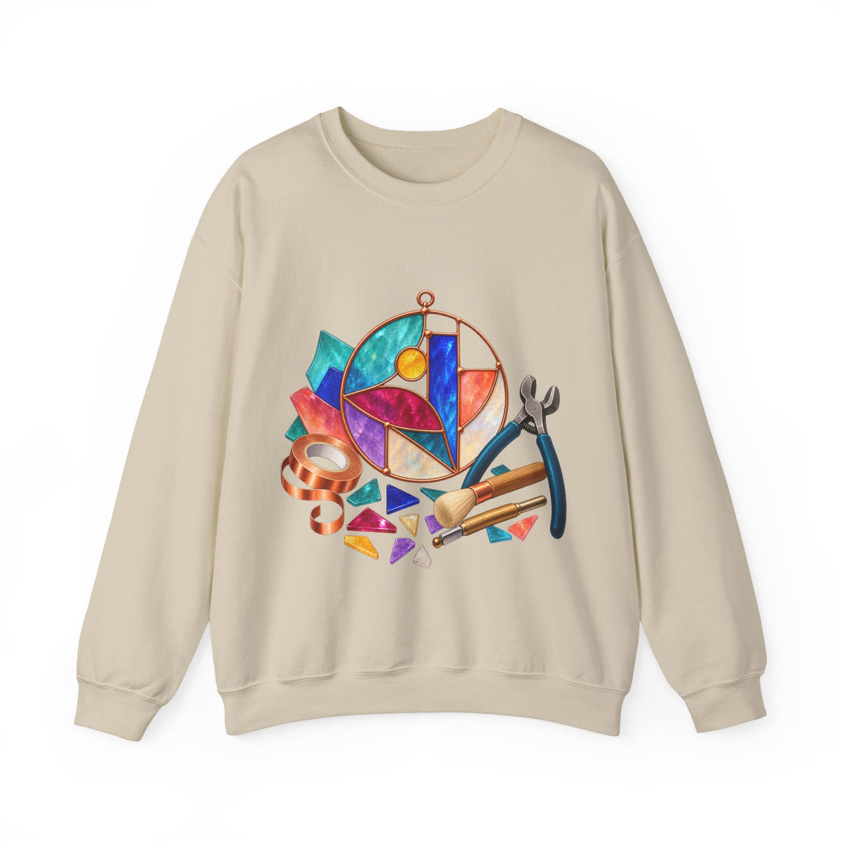 Abstract Stained Glass Suncatcher Workshop Sweatshirt