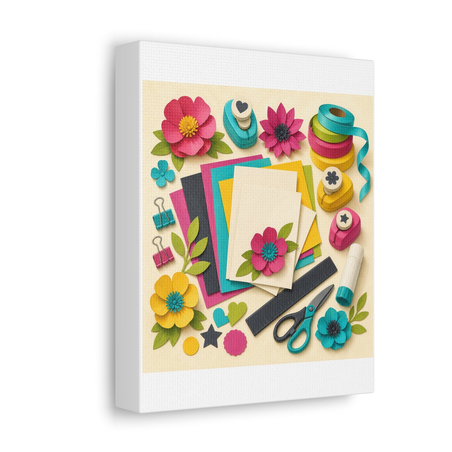 Bright Paper Crafting Hobby Canvas Art