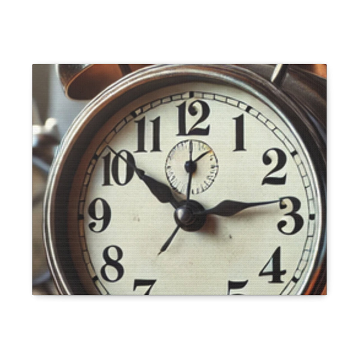 Vintage Alarm Clock Morning Routine Classic Clock Canvas Art