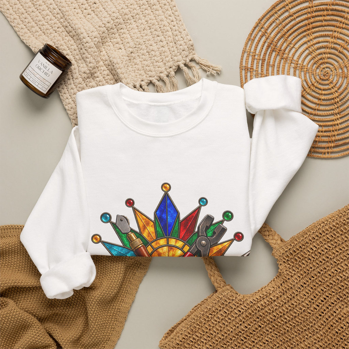 Stained Glass Workshop Tools Sweatshirt